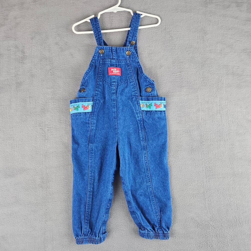 Vintage‎ Oshkosh Bgosh  Denim Osh Kosh Airplane Bubble 80s Size 24 Months